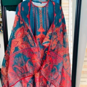 Trendy 3 Piece Set for Everyday Wear- Peacock - Image 4
